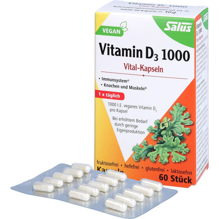 Vitamin D3 1000 vegan Vital-Kapseln Salus, 60 St KAP