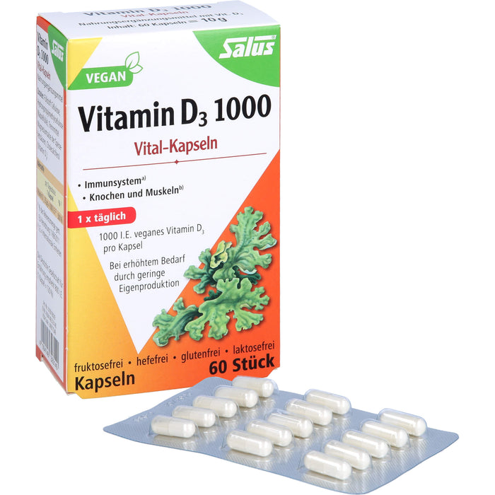 Vitamin D3 1000 vegan Vital-Kapseln Salus, 60 St KAP