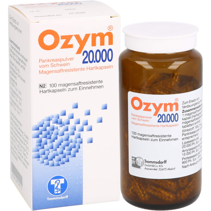 Ozym 20.000, magensaftresistente Hartkaps., 100 pcs. Capsules