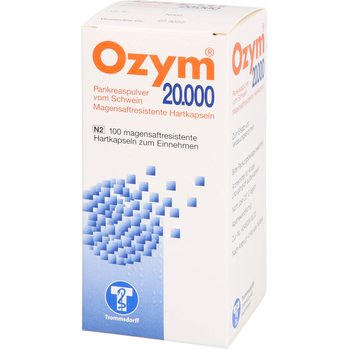 Ozym 20.000, magensaftresistente Hartkaps., 100 pcs. Capsules