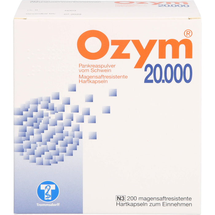 Ozym 20.000, magensaftresistente Hartkaps., 200 pcs. Capsules