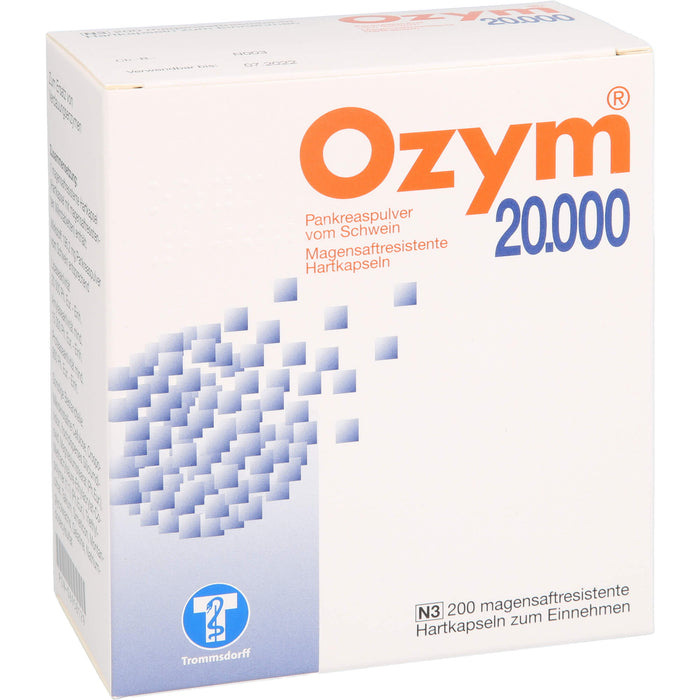 Ozym 20.000, magensaftresistente Hartkaps., 200 pcs. Capsules