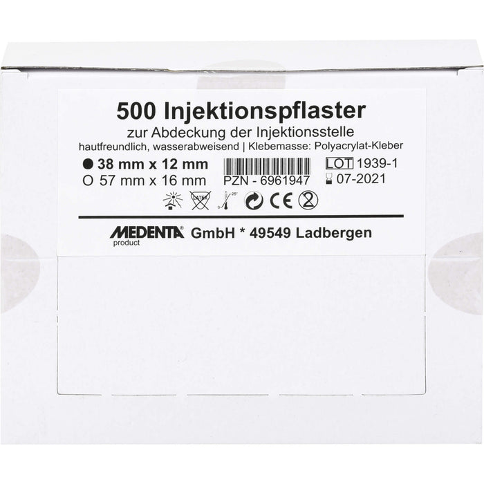 INJEKTIONSPFLASTER 38X12MM, 500 St PFL