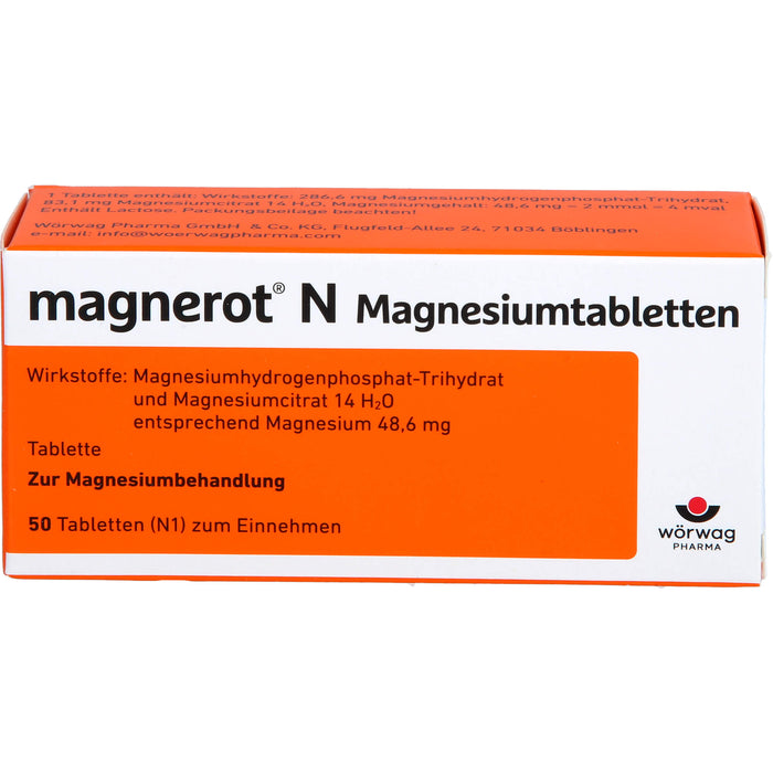 magnerot N Magnesiumtabletten, 50 pcs. Tablets