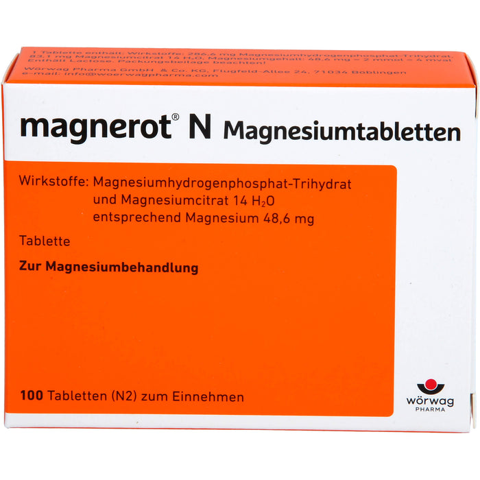 magnerot N Magnesiumtabletten, 100 pcs. Tablets