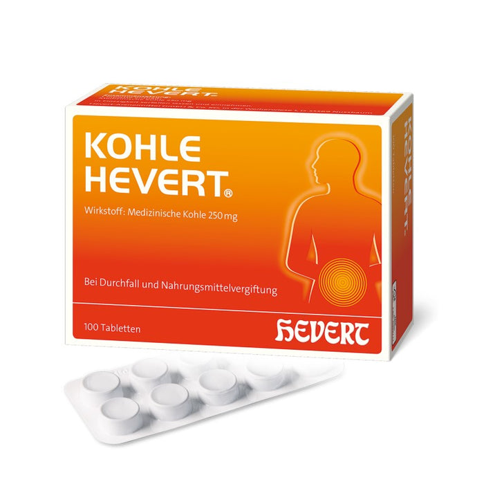 Kohle Hevert Tabletten, 100 pc Tablettes