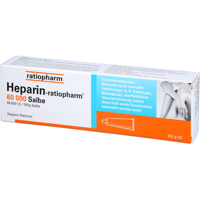 Heparin-ratiopharm 60 000 Salbe bei stumpfen Verletzungen, 100 g Onguent