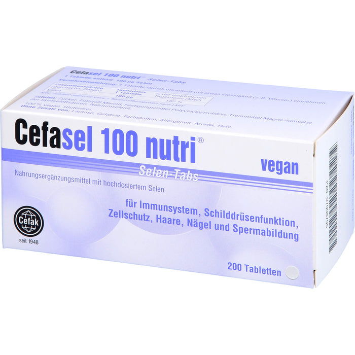 Cefasel 100 nutri Selen-Tabs, 200 pcs. Tablets