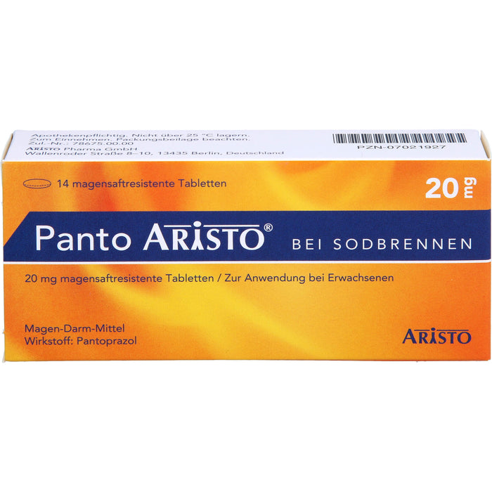 Panto ARISTO bei Sodbrennen Tabletten, 14 pc Tablettes