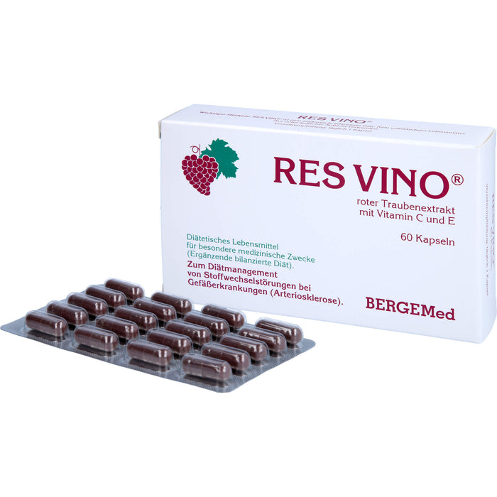 Res Vino Kapseln Roter Traubenextrakt, 60 St. Kapseln