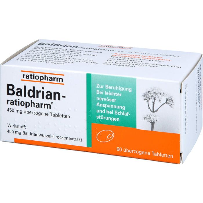 Baldrian-ratiopharm überzogene Tabletten zur Beruhigung, 60 St. Tabletten