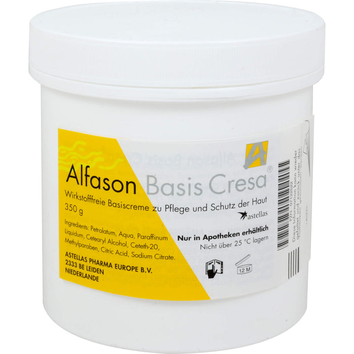 Alfason Basis Cresa Feuchtigkeitscreme für trockene und empfindliche Haut, 350 g Crème