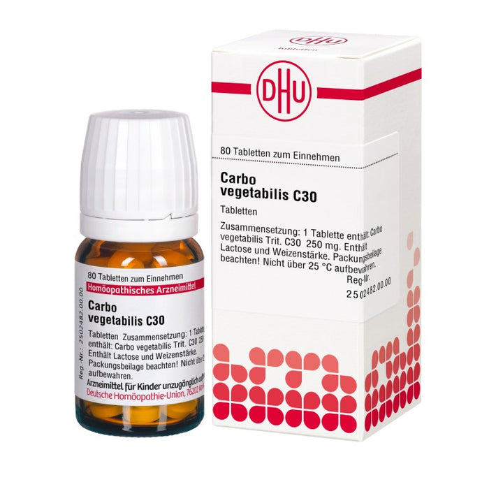 DHU Carbo vegetabilis C30 Tabletten, 80 St. Tabletten