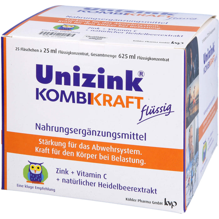 Unizink Kombikraft Fläschchen, 25 St. Ampullen