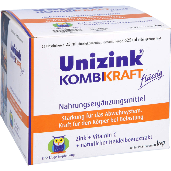 Unizink Kombikraft Fläschchen, 25 St. Ampullen