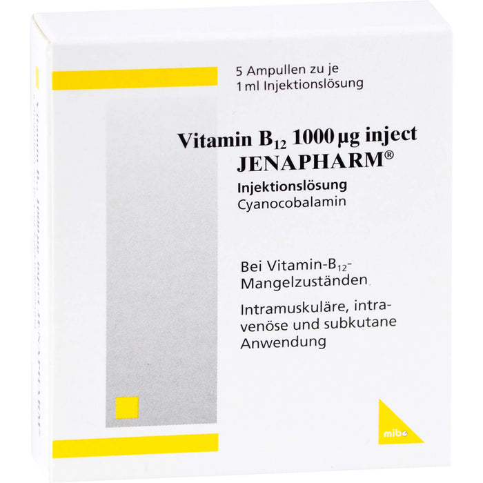 Vitamin B12 1000 µg inject JENAPHARM Injektionslösung, 5 pc Ampoules