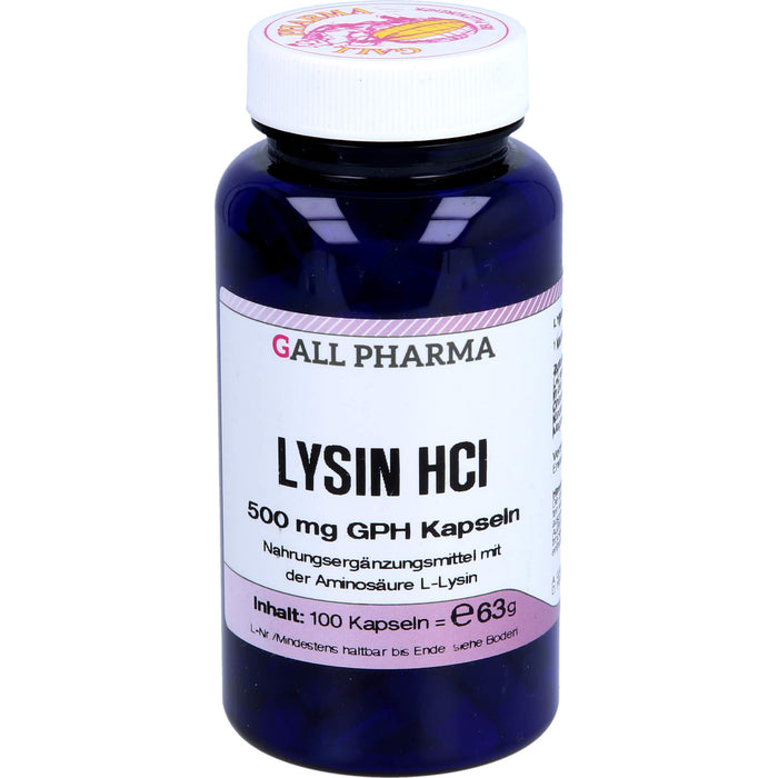 GALL PHARMA Lysin HCl 500 mg GPH Kapseln, 100 pcs. Capsules