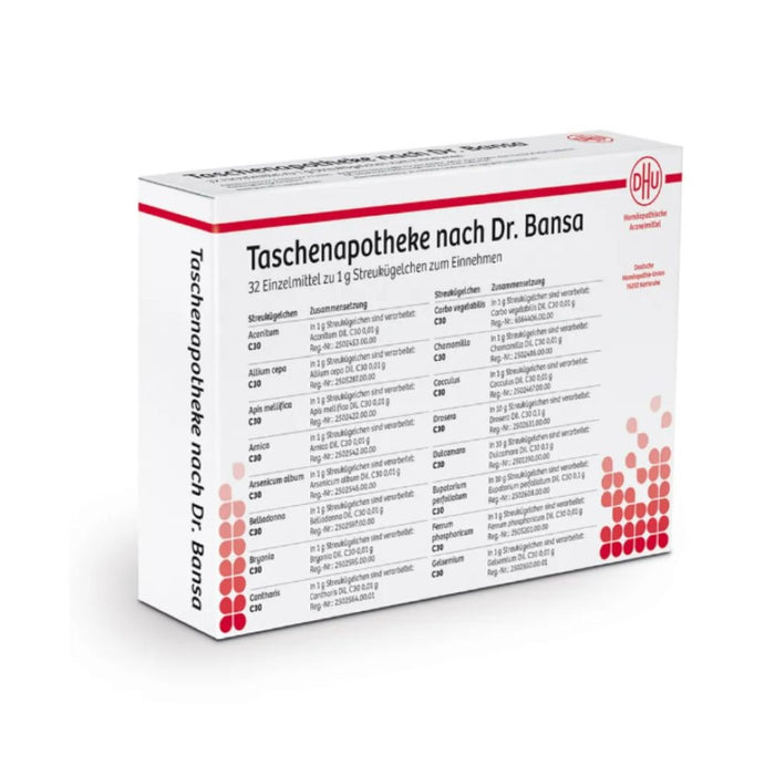 DHU Taschenapotheke nach Dr. Bansa, 32 x 1 g Streukügelchen, 1 pc Pharmacie de poche