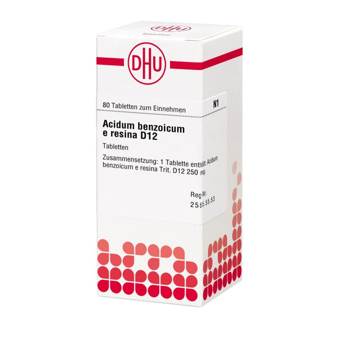 DHU Acidum benzoicum e resina D12 Tabletten, 80 St. Tabletten