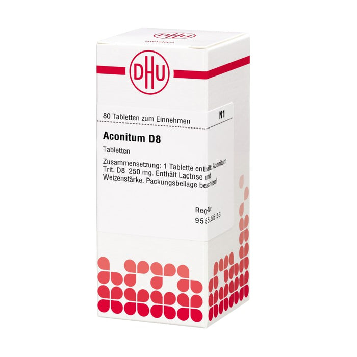 Aconitum D8 DHU Tabletten, 80 St. Tabletten