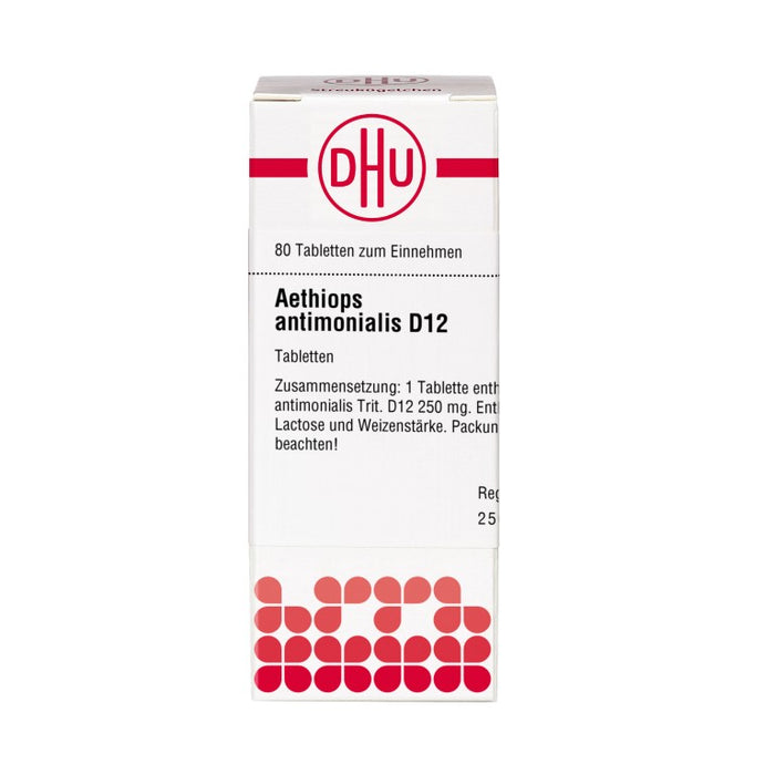 Aethiops antimonialis D12 DHU Tabletten, 80 St. Tabletten