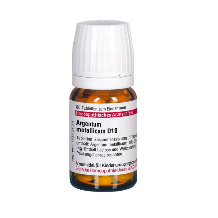 Argentum metallicum D10 DHU Tabletten, 80 St. Tabletten