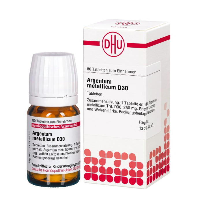 DHU Argentum metallicum D 30 Tabletten, 80 St. Tabletten