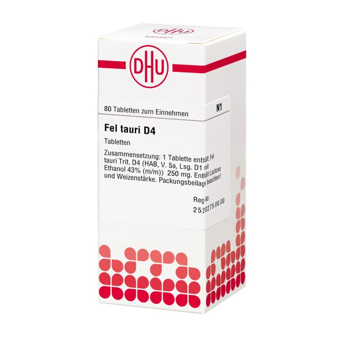 DHU Fel tauri D4 Tabletten, 80 St. Tabletten