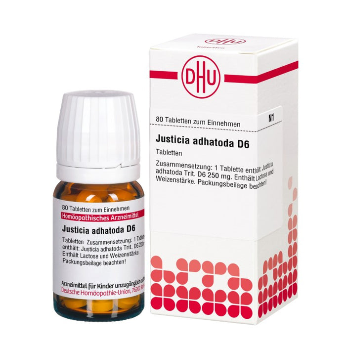 DHU Justica adhatoda D6 Tabletten, 80 pc Tablettes