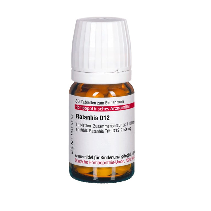 Ratanhia D12 DHU Tabletten, 80 St. Tabletten