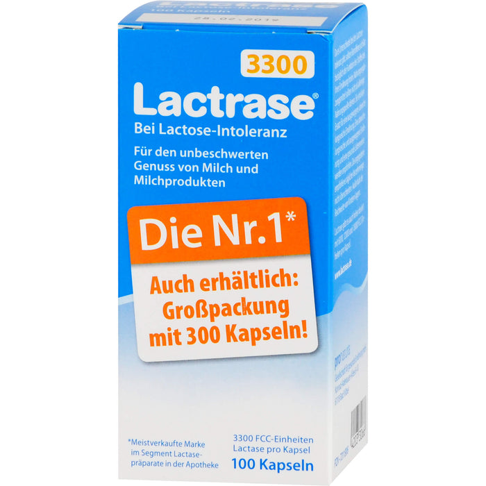 Lactrase 3300 bei Lactose-Intoleranz Kapseln, 100 pcs. Capsules