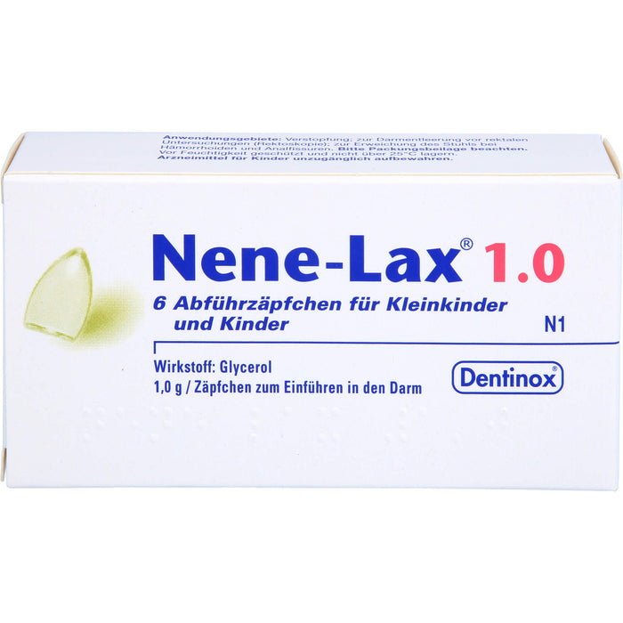 Nene-Lax 1.0 Abführzäpfchen für Kleinkinder und Kinder, 6 pc Suppositoires