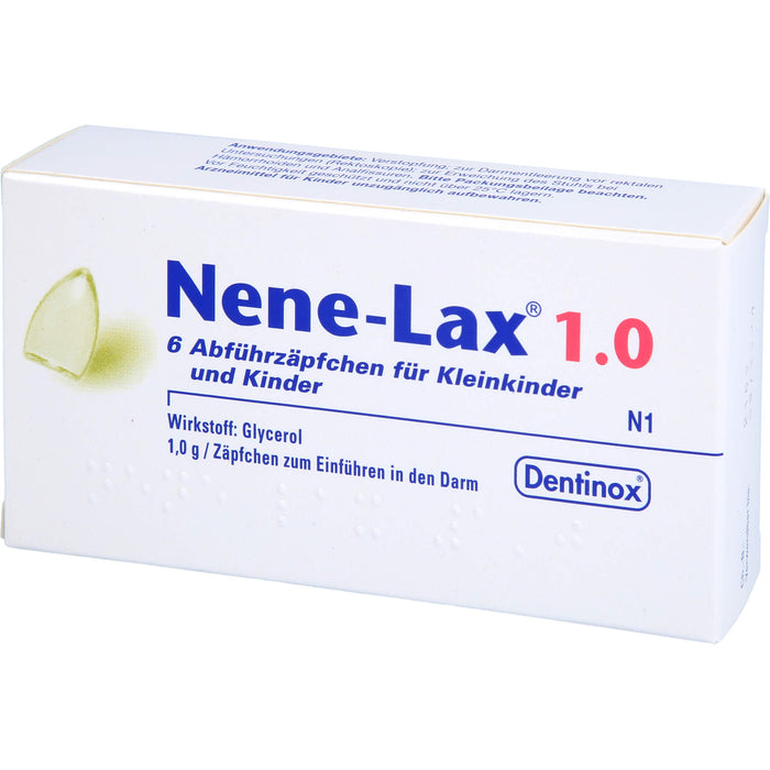 Nene-Lax 1.0 Abführzäpfchen für Kleinkinder und Kinder, 6 St. Zäpfchen