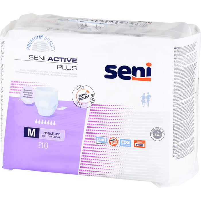 Seni Active Plus Medium Inkontinenz Pants & Windelhosen, 10 pcs. Nappy trousers