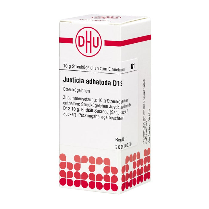 DHU Justica adhatoda D12 Streukügelchen, 10 g Globules