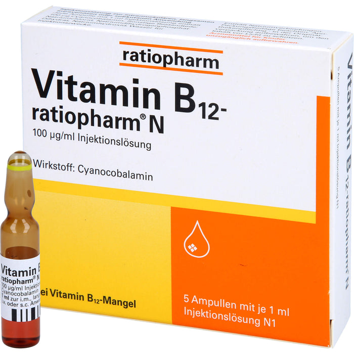 Vitamin-B12-ratiopharm N Ampullen zur Injektion, 5 pcs. Ampoules