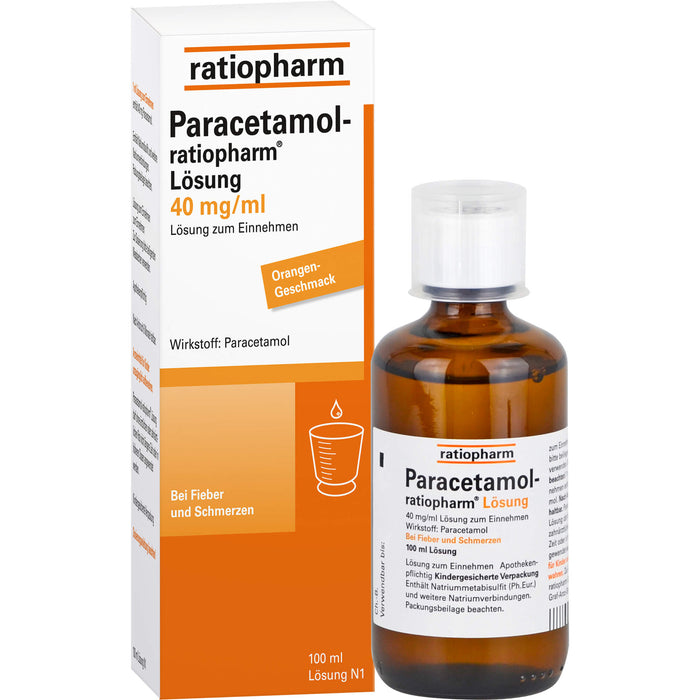 Paracetamol-ratiopharm Lösung 40 mg/ml bei Fieber, 100 ml Solution