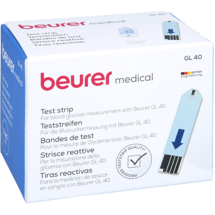 beurer Blutzucker-Teststreifen GL40, 50 pcs. Test strips