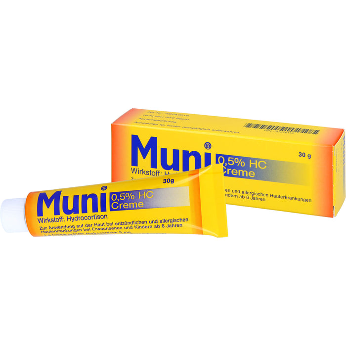 Muni 0,5% HC Creme bei entzündlichen und allergischen Hauterkrankungen, 30 g Cream