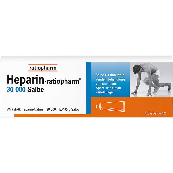 Heparin-ratiopharm 30 000 Salbe bei Prellungen, Zerrungen und Blutergüssen, 100 g Salbe