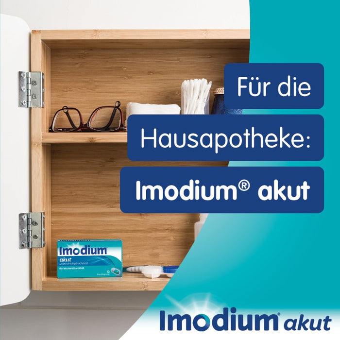 Imodium akut Hartkapseln bei akutem Durchfall, 12 pc Capsules