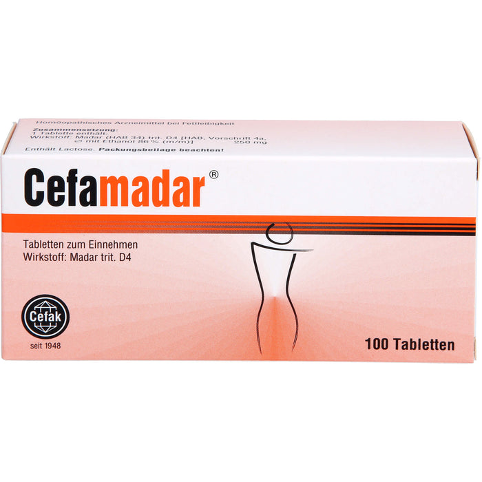 Cefamadar Tabletten bei Gewichtsproblemen, 100 St. Tabletten