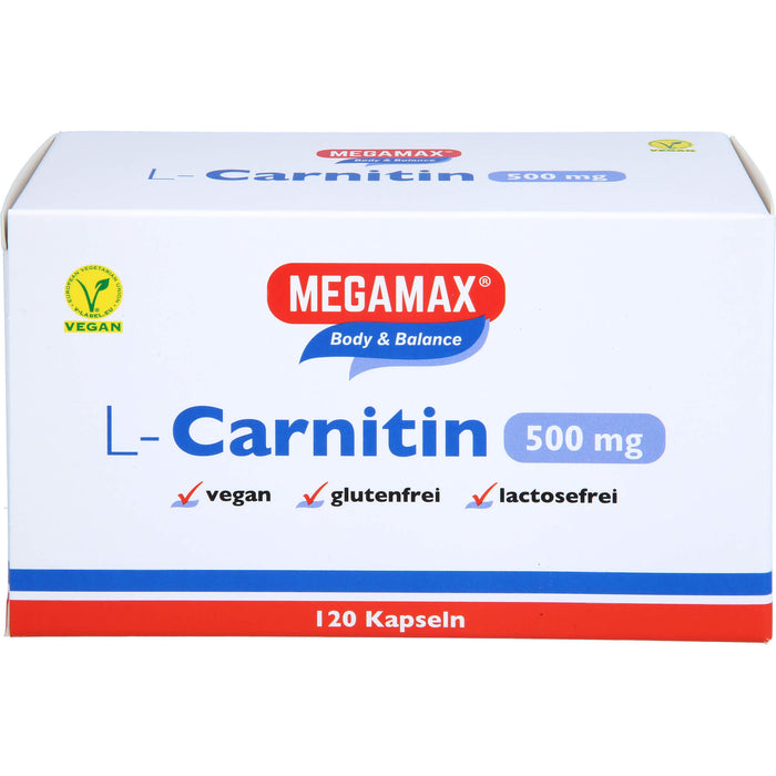 MEGAMAX Figur & Balance L-Carnitin 500 mg Kapseln, 120 pc Capsules