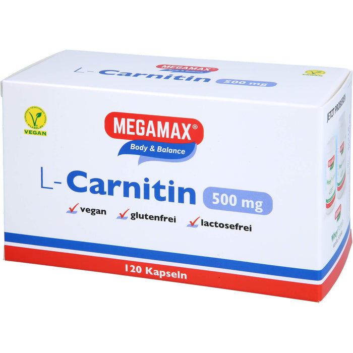 MEGAMAX Figur & Balance L-Carnitin 500 mg Kapseln, 120 pcs. Capsules