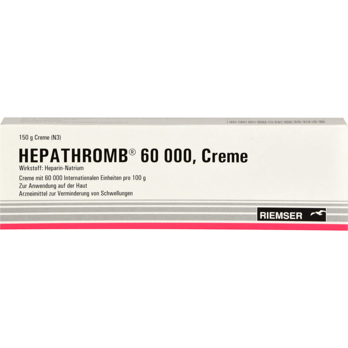 RIEMSER Hepathromb 60 000 Creme zur Verminderung von Schwellungen, 150 g Cream