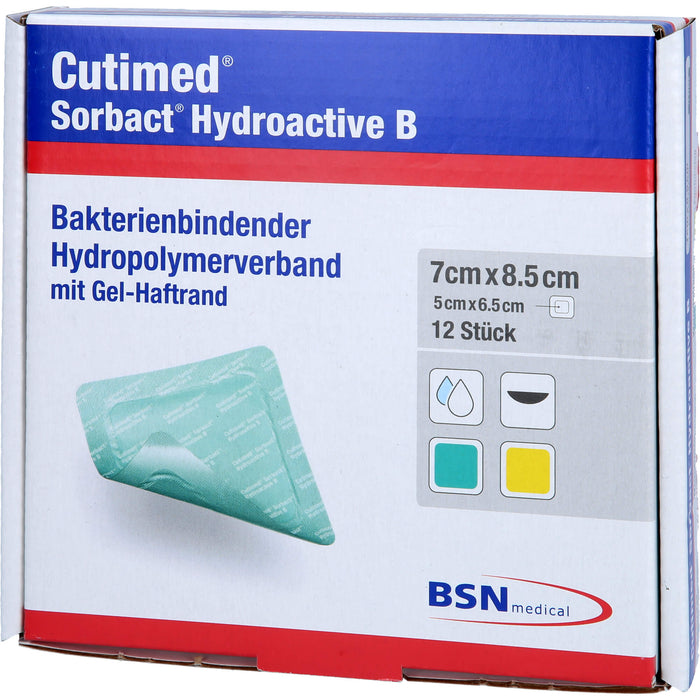 Cutimed Sorbact Hydroactive B 7x8,5cm, 12 St KOM