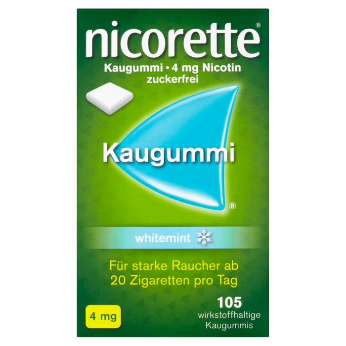 Nicorette Kaugummi 4 mg whitemint, 105 St. Kaugummi