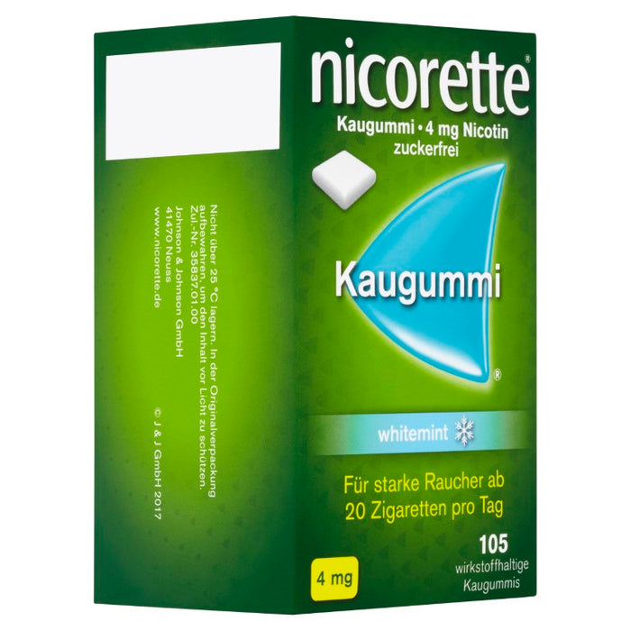 Nicorette whitemint 4 mg Kaugummi, 105 pcs. Chewing gum