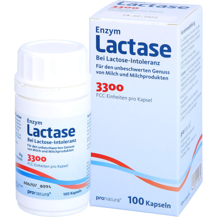 Pro Natura Lactase 3300 FCC 200 mg Kapseln, 100 pcs. Capsules