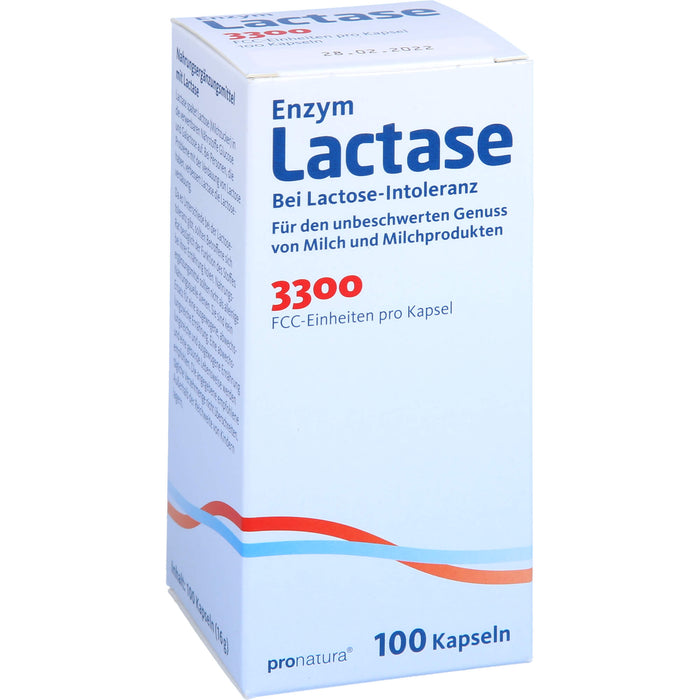 Pro Natura Lactase 3300 FCC 200 mg Kapseln, 100 pcs. Capsules